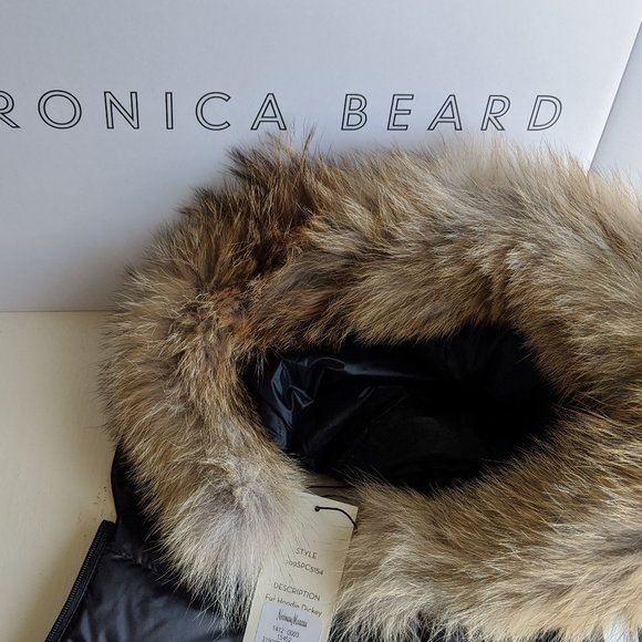 Veronica Beard Fur Lined Hoodie Puffer Vest DICKEY - Picture 4 of 8